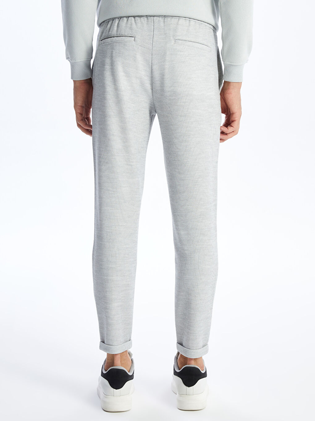 Gri Slim Fit Erkek Jogger Pantolon-4