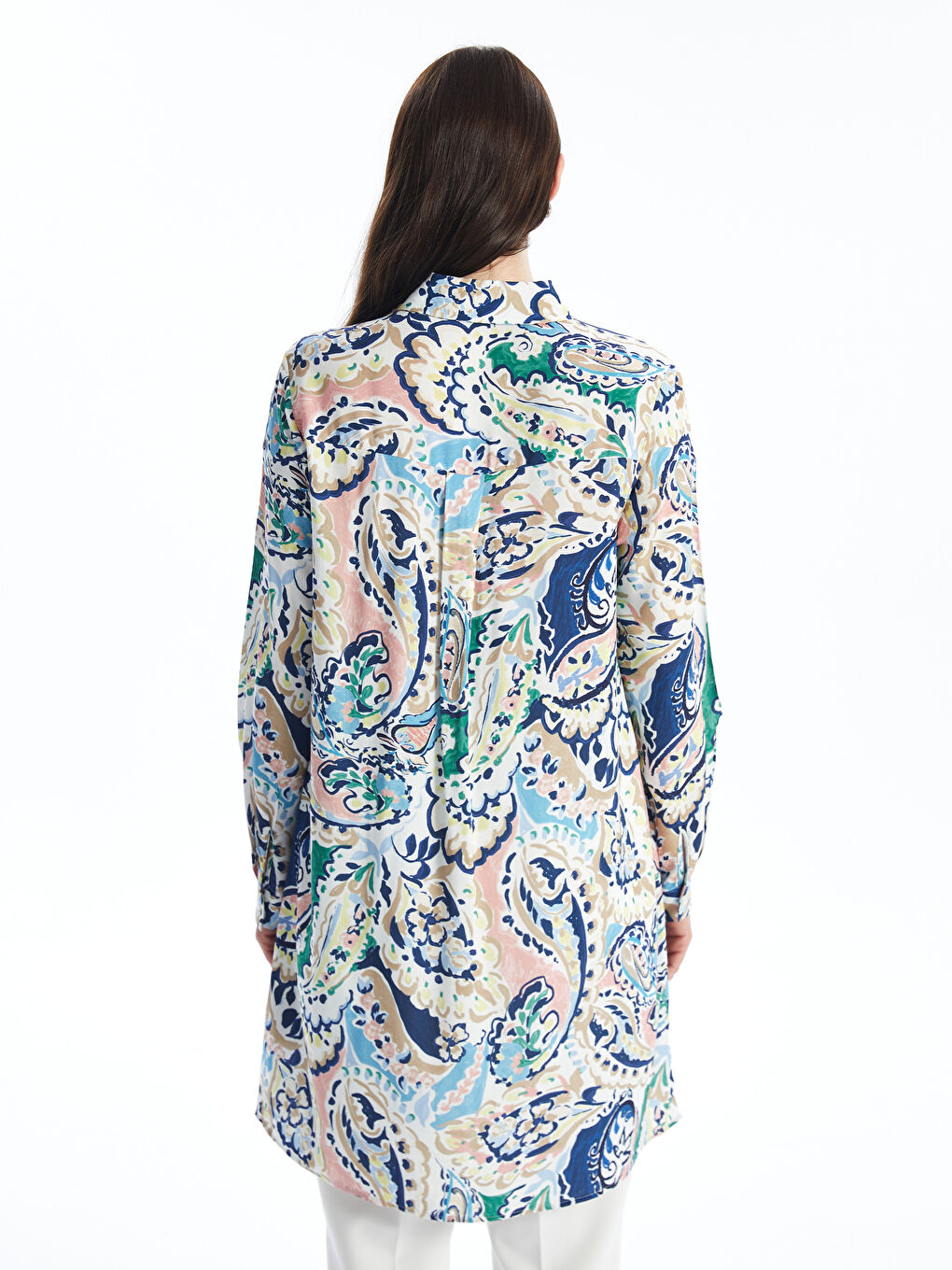 Karışık Desenli Kadın Gömlek Tunik-4
