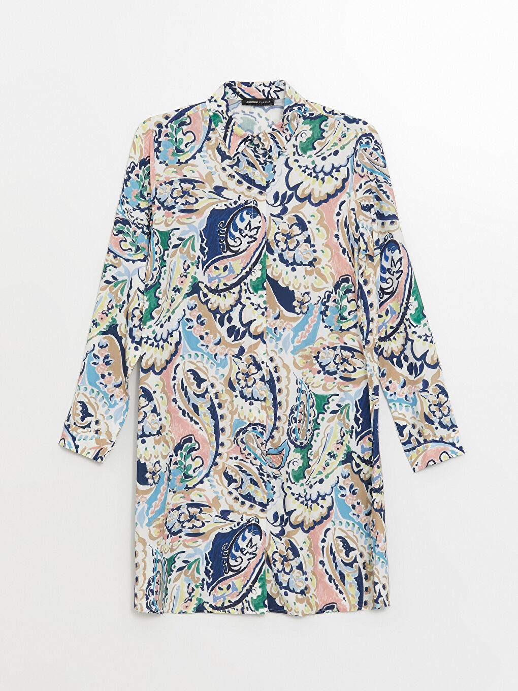 Karışık Desenli Kadın Gömlek Tunik-5