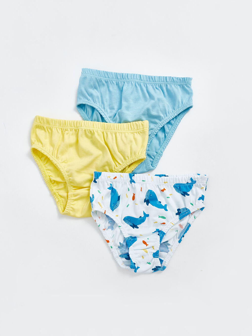 Sarı Beli Lastikli Baskılı Erkek Bebek Külot