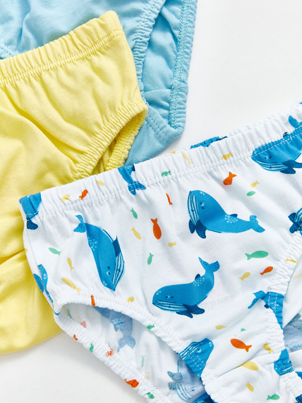 Mavi Beli Lastikli Baskılı Erkek Bebek Külot-1