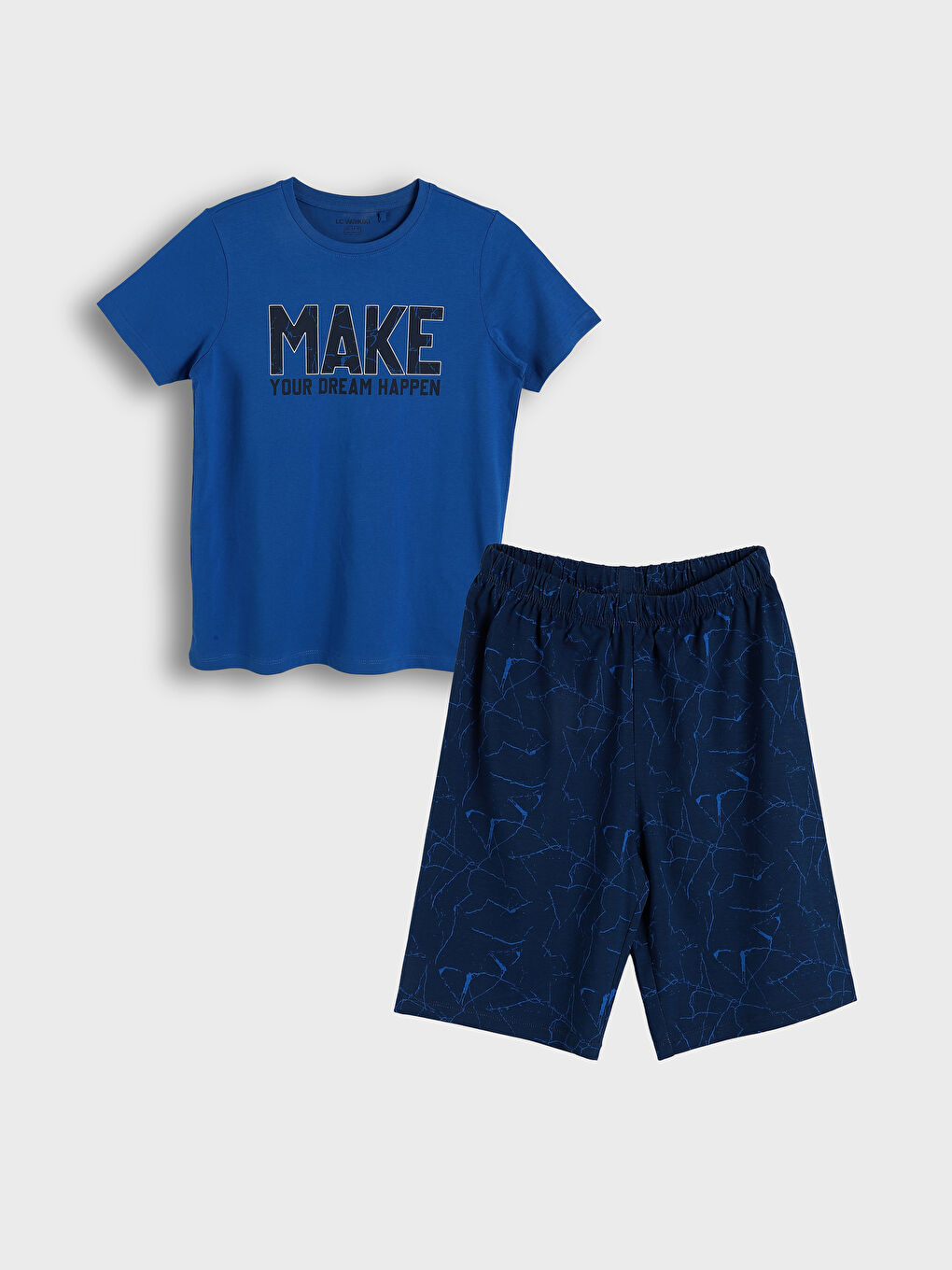 LCW DREAM Crew Neck Boys' Shorts Pyjama Set -S4KD61Z4-JUF