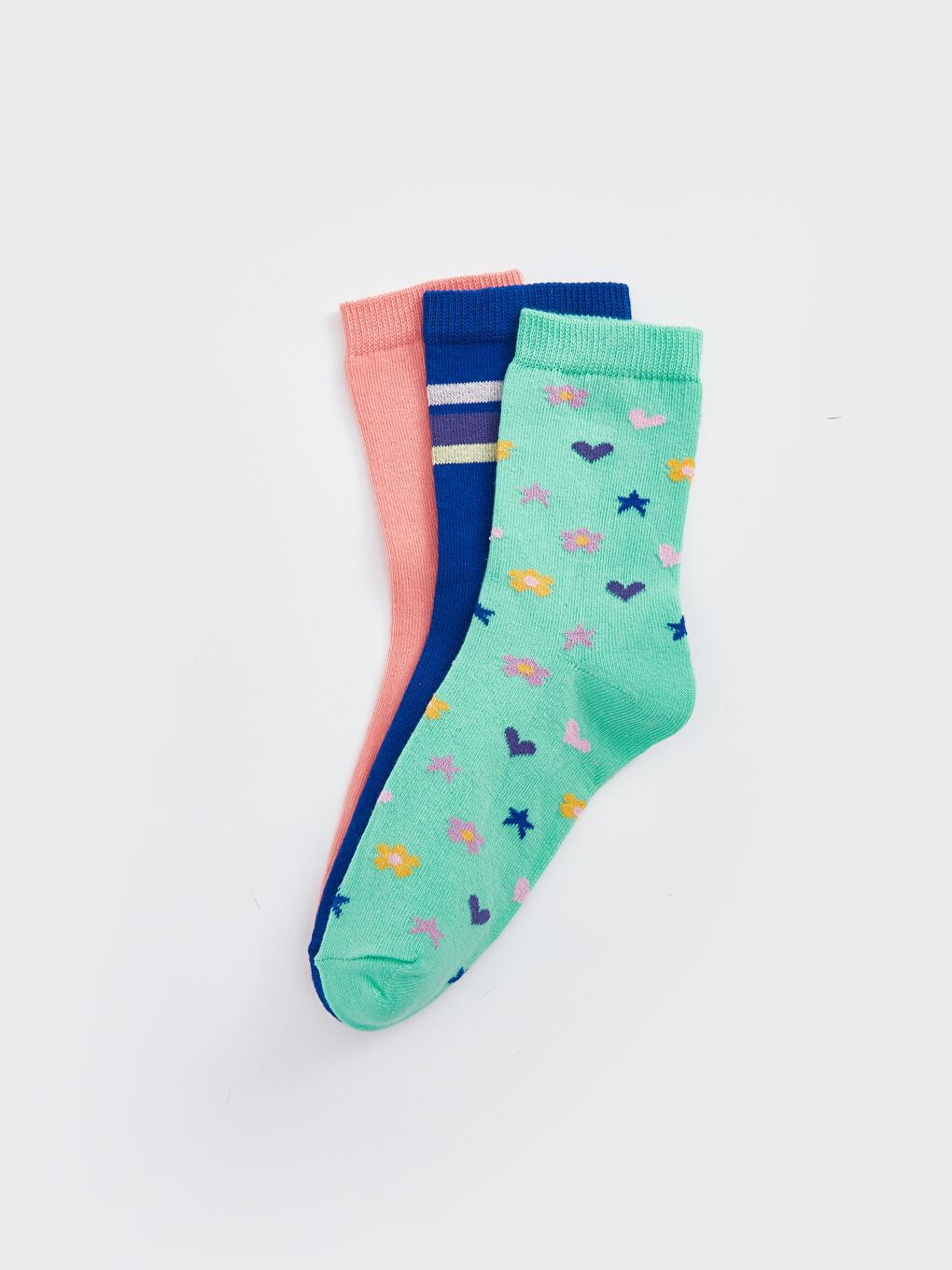 өрнекті қыздарға арналған тобық шұлықтары 3 данадан тұратын-1