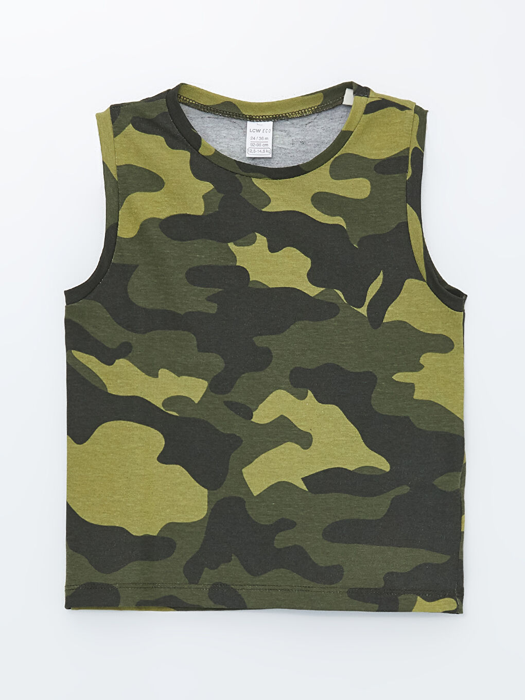 Yeşil Bisiklet Yaka Baskılı Kolsuz Erkek Bebek Atlet