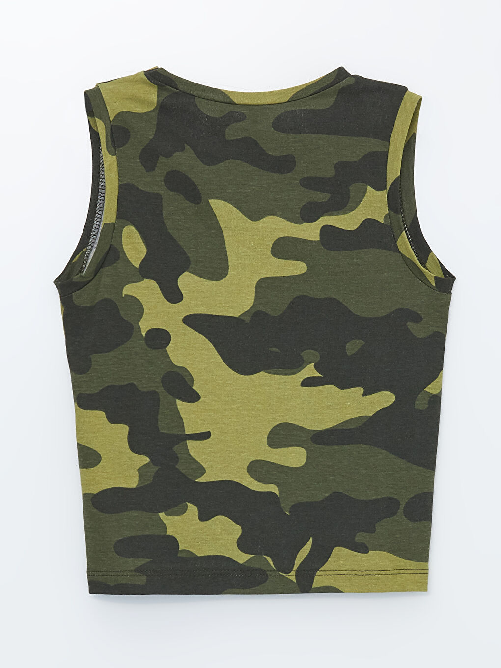 Yeşil Bisiklet Yaka Baskılı Kolsuz Erkek Bebek Atlet-1