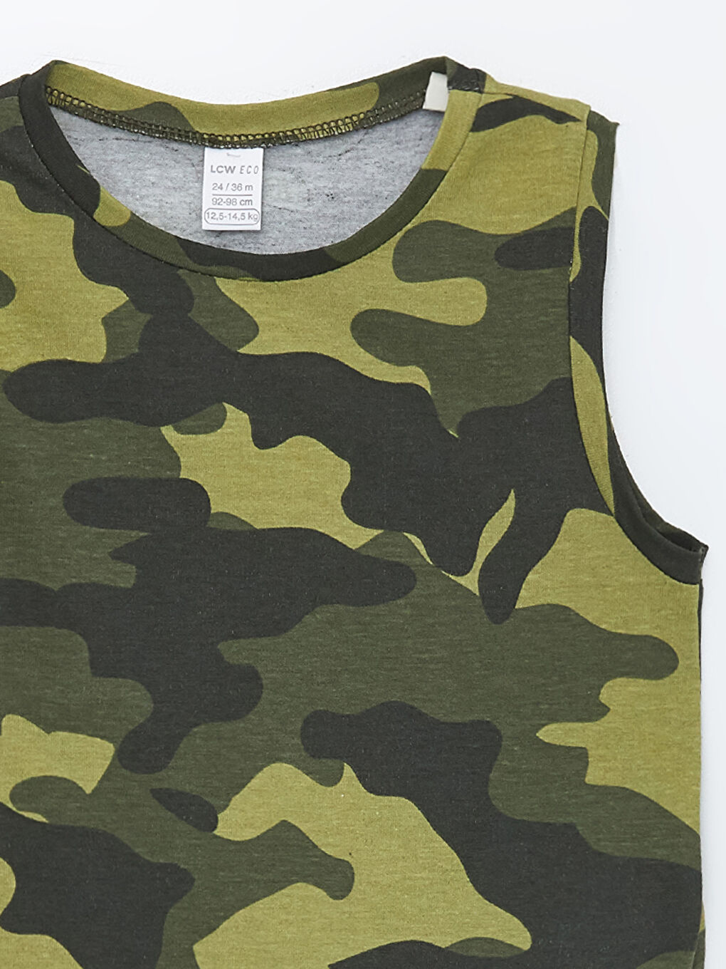 Yeşil Bisiklet Yaka Baskılı Kolsuz Erkek Bebek Atlet-2