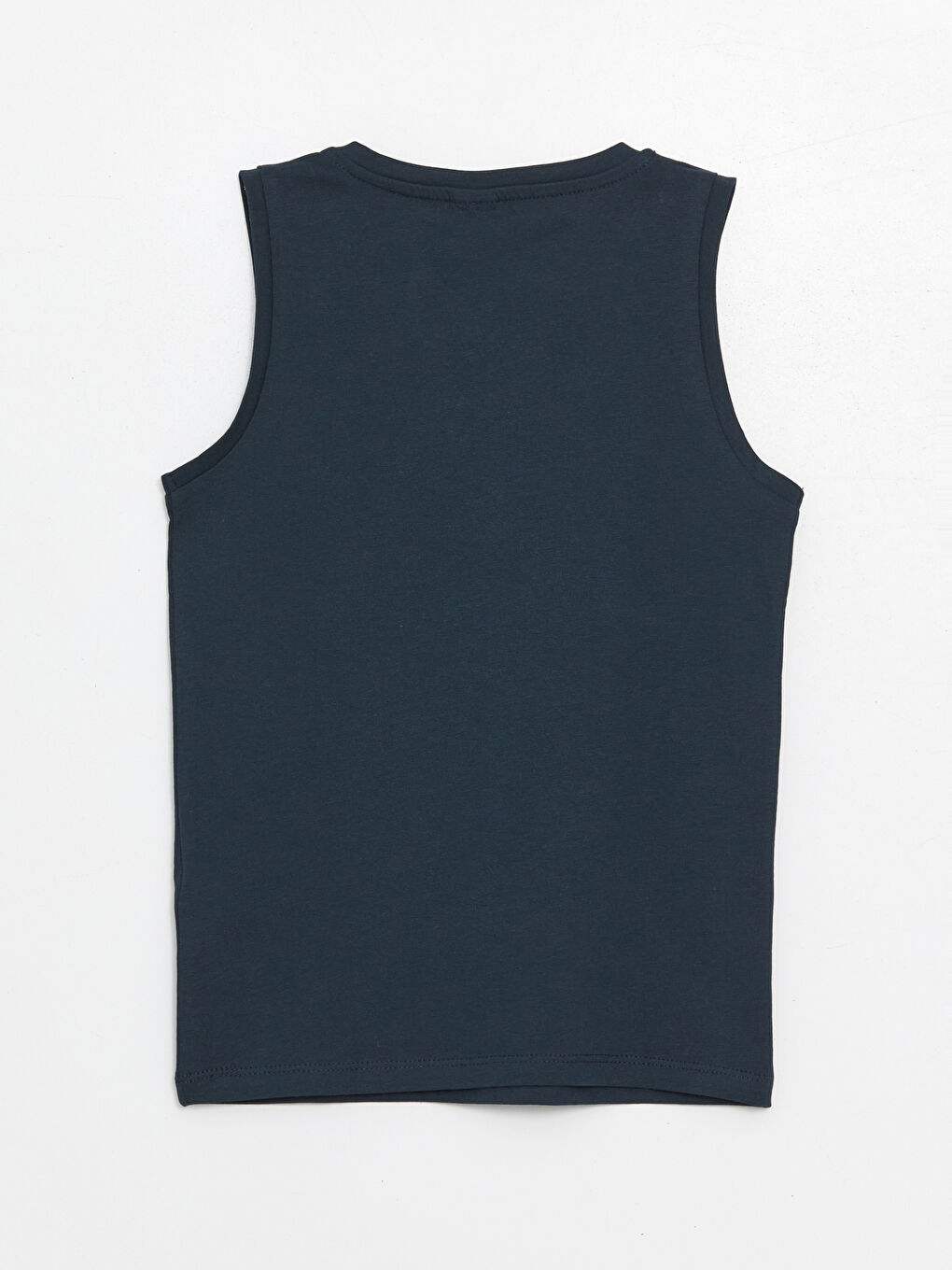 Lacivert Bisiklet Yaka Baskılı Erkek Çocuk Atlet-1