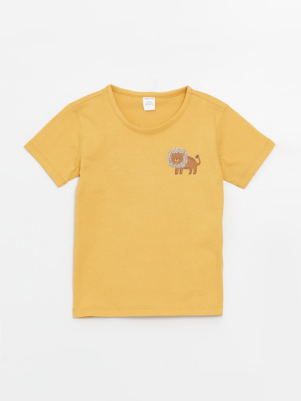 Sarı Bisiklet Yaka Baskılı Erkek Bebek Tişört ve Şort 2'li Takım-1