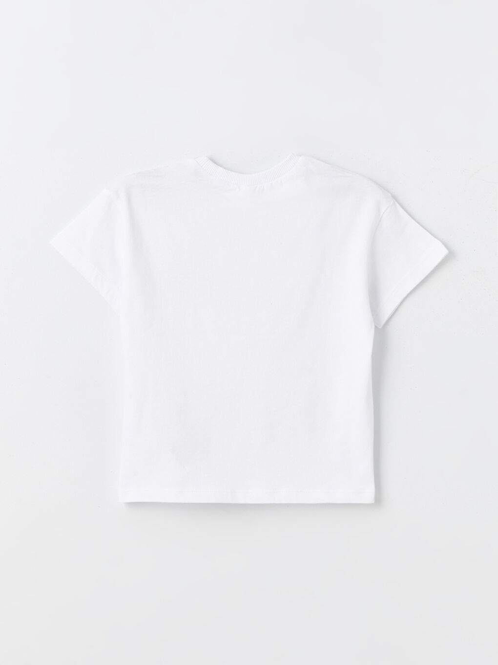 Beyaz Bisiklet Yaka Kısa Kollu Baskılı Erkek Bebek Tişört 2'li-2