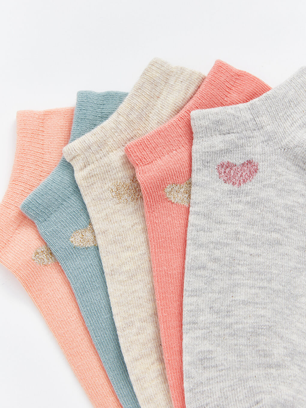 Bej Desenli Kadın Patik Çorap 5'li-2