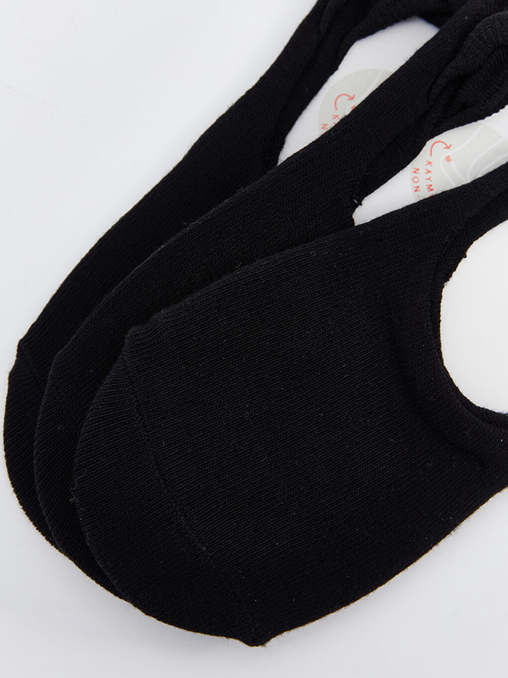 Siyah Kadın Düz Babet Çorap 3'lü-2