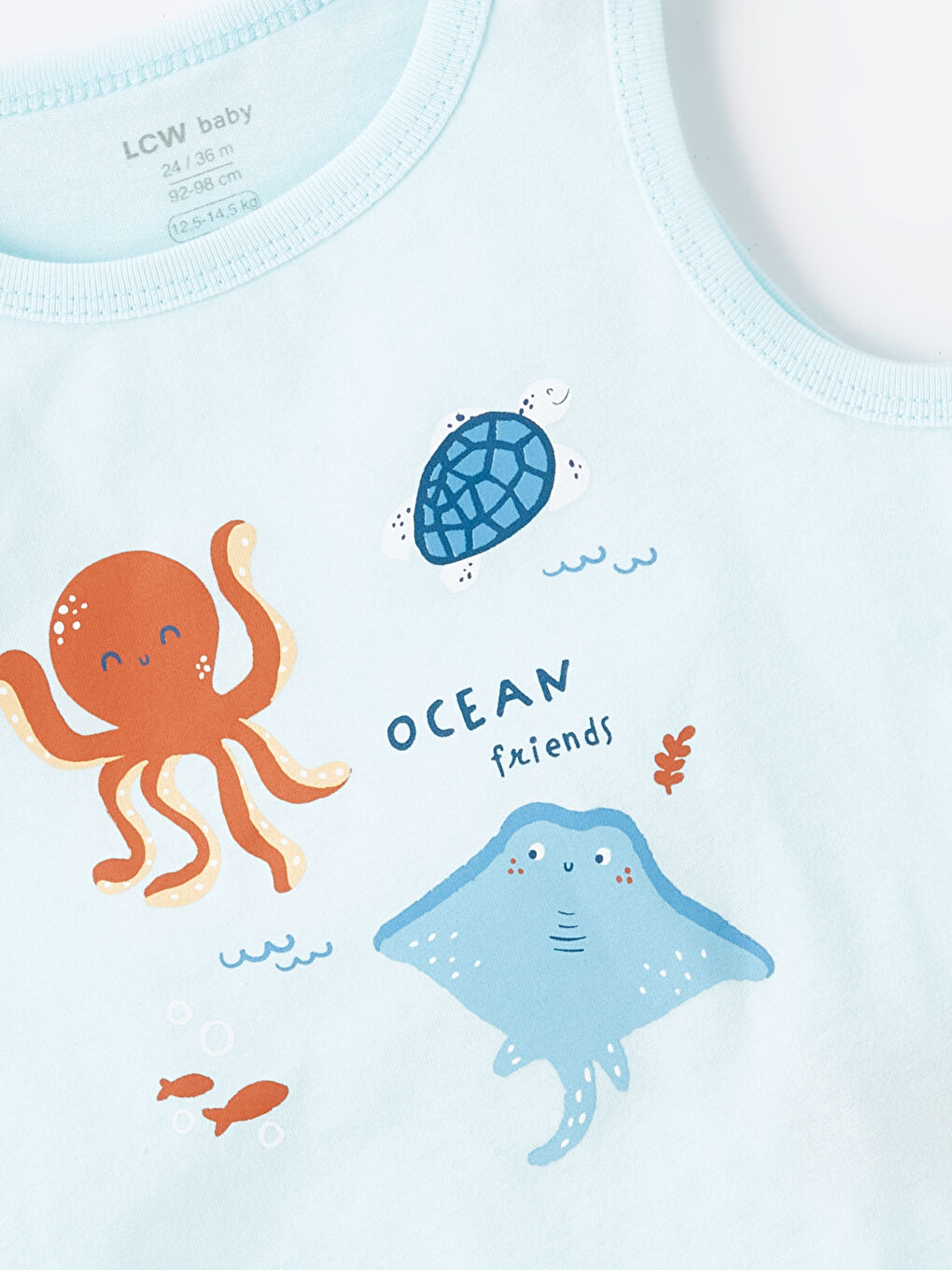 Mavi Bisiklet Yaka Erkek Bebek Atlet-2