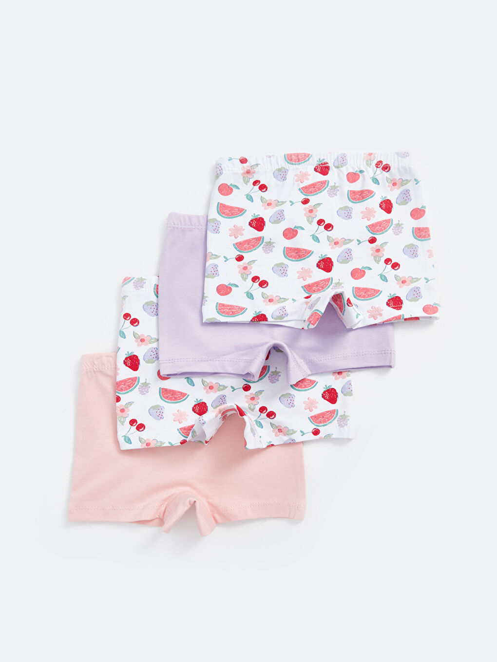 Printed Baby Girl Boxers with Elastic Waist, Pack of 4 -S4KF31Z1-LRA