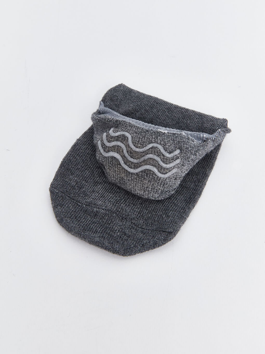 Gri Kadın Düz Babet Çorap 3'lü-3