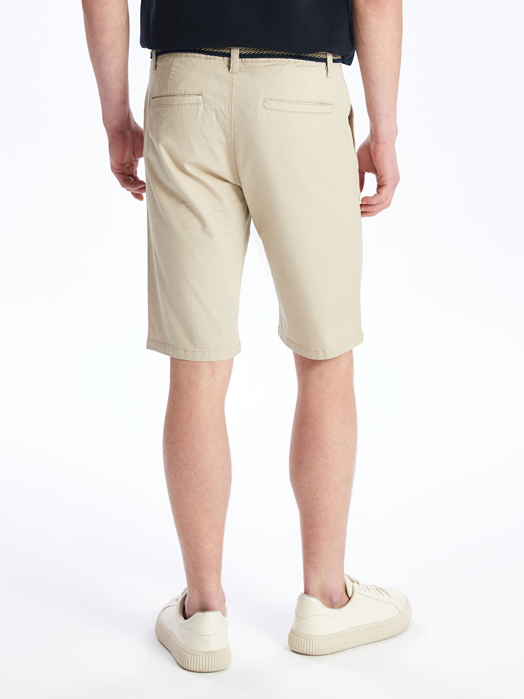 Slim Fit Dobby Fabric Men's Shorts-3