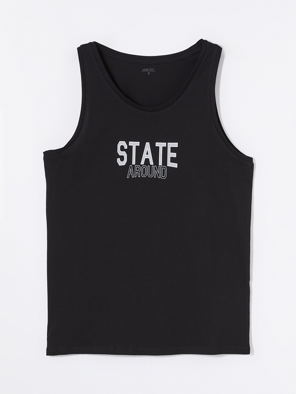 Crew Neck Printed Jersey Men's Sleeveless T-Shirt-5