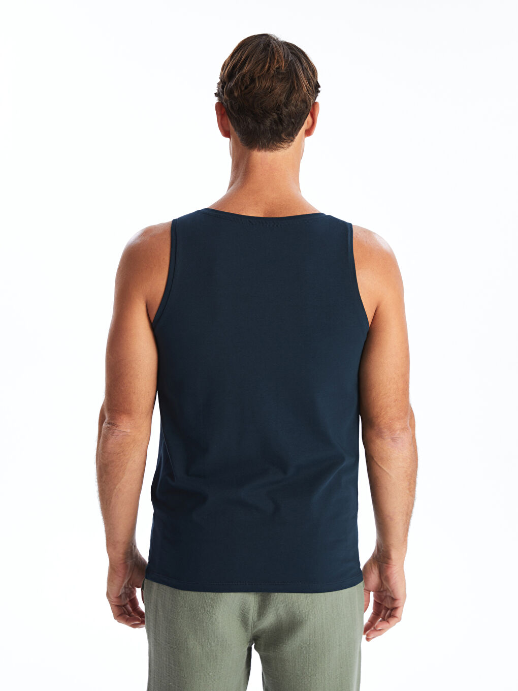 Майка без рукавов с круглым вырезом и принтом из джерси для мужчин-4