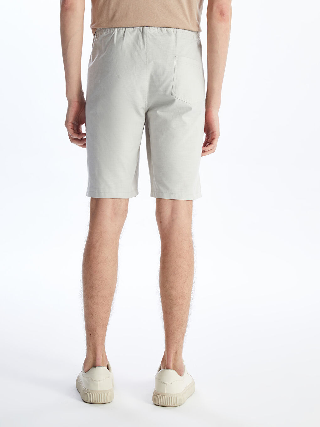 Bej Standart Kalıp Erkek Şort-3