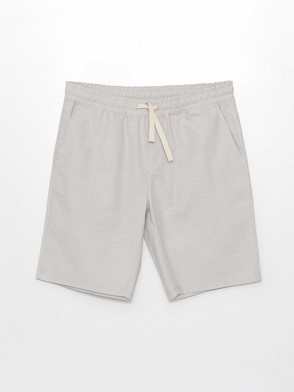 Bej Standart Kalıp Erkek Şort-5