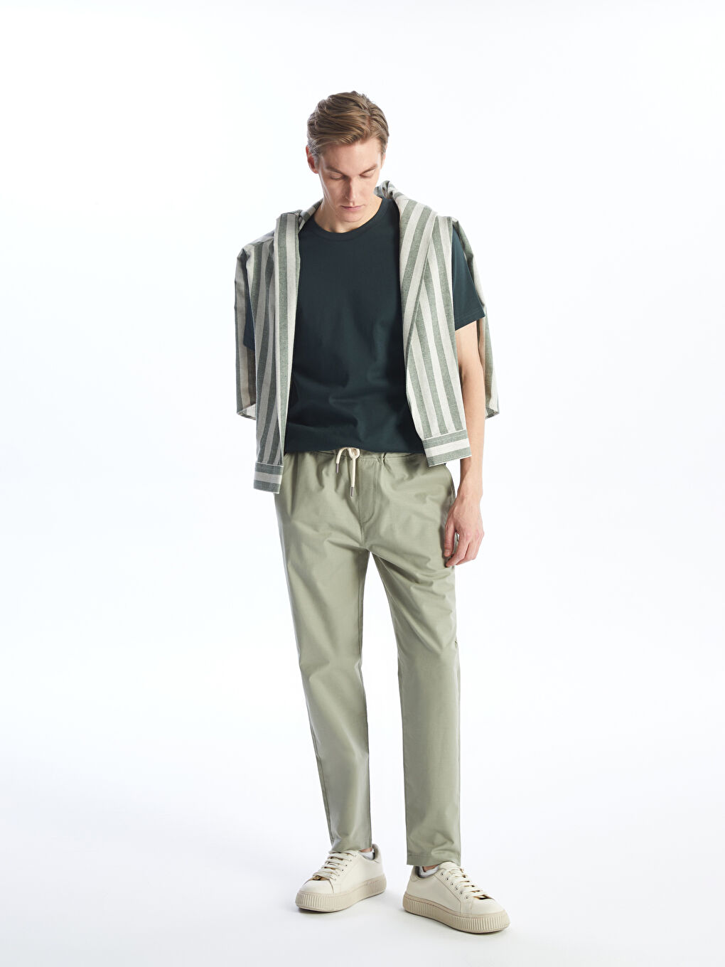 Haki Standart Kalıp Erkek Pantolon