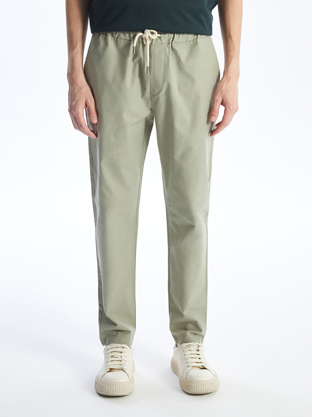 Haki Standart Kalıp Erkek Pantolon-2