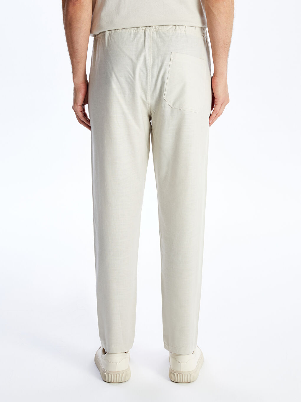 Bej Standart Kalıp Erkek Pantolon-3