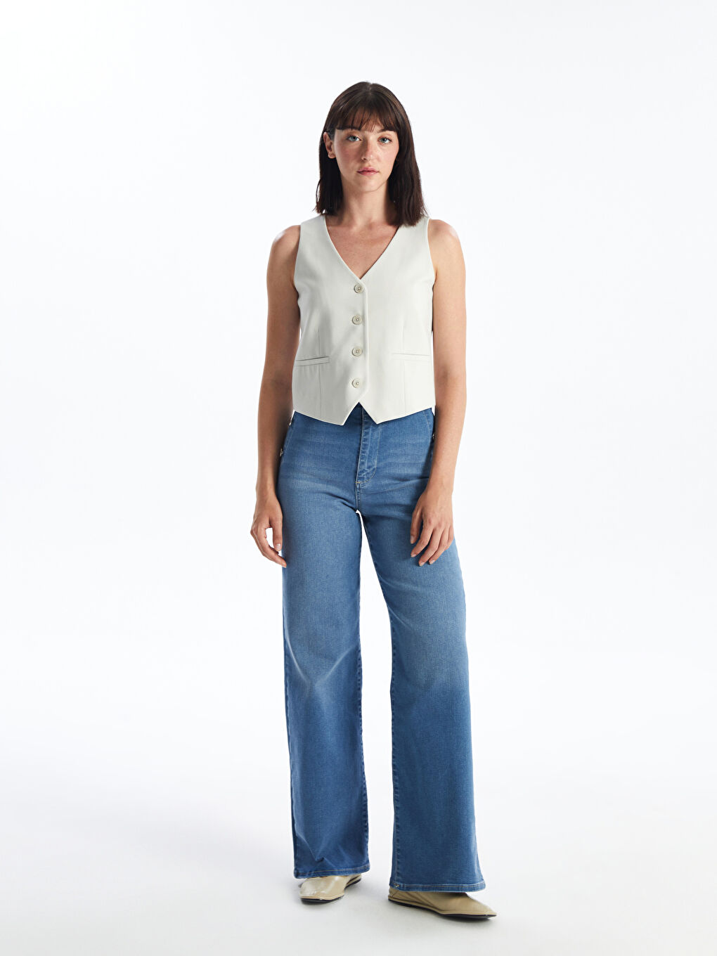 Wideleg Women's Jeans -S4KG50Z8-311