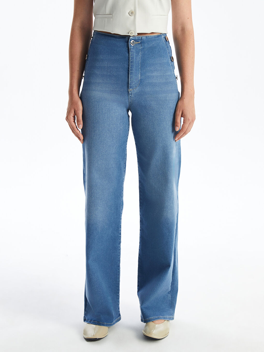Wideleg Women's Jeans -S4KG50Z8-311
