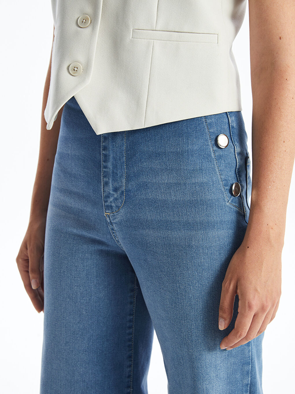 Wideleg Women's Jeans -S4KG50Z8-311