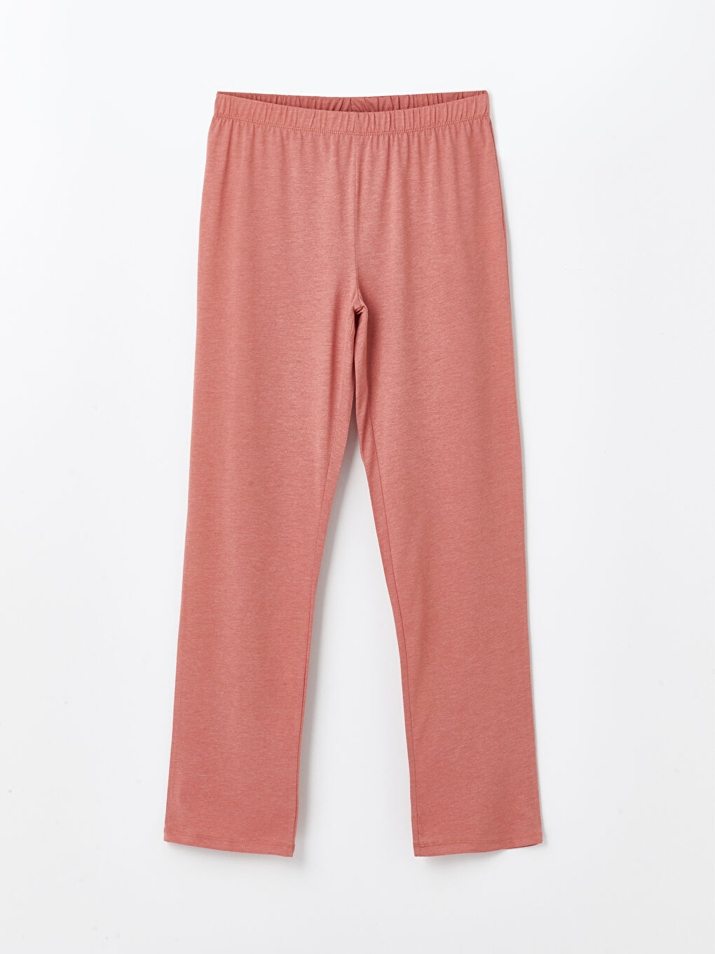 Kahverengi Kadın Beli Lastikli Düz Pijama Alt-1