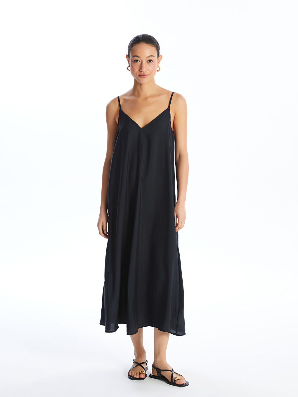 V-Neck Straight Strap Women's Dress -S4KG86Z8-CVL
