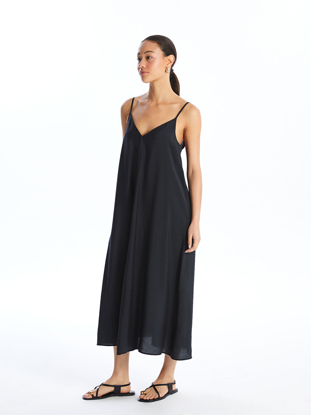 V-Neck Straight Strap Women's Dress -S4KG86Z8-CVL