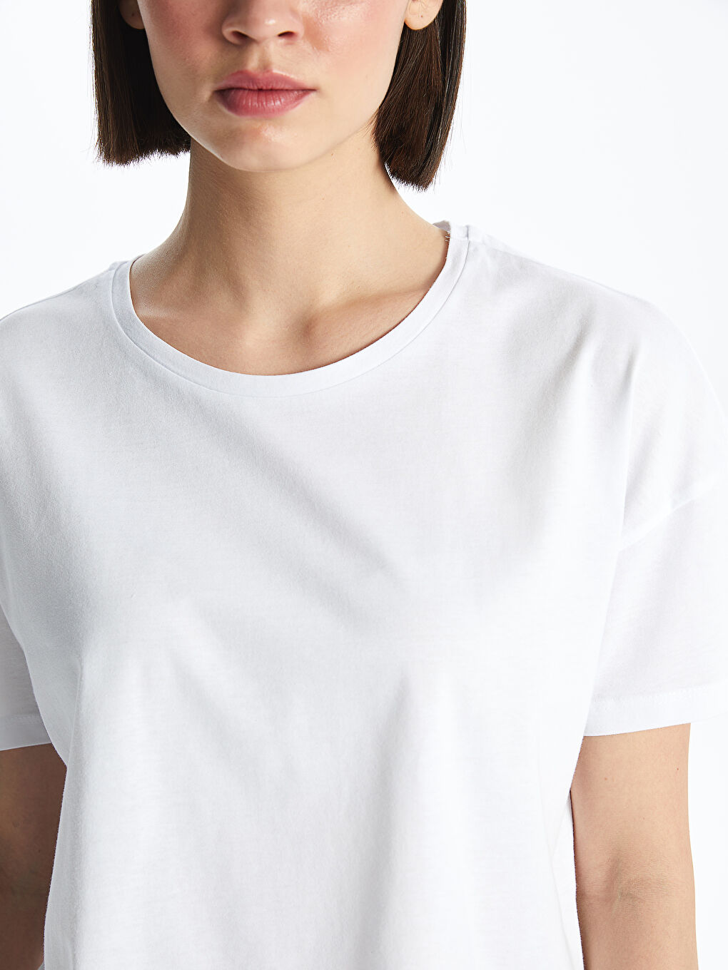 Pembe Bisiklet Yaka Baskılı Kısa Kollu Kadın Pijama Takımı-3