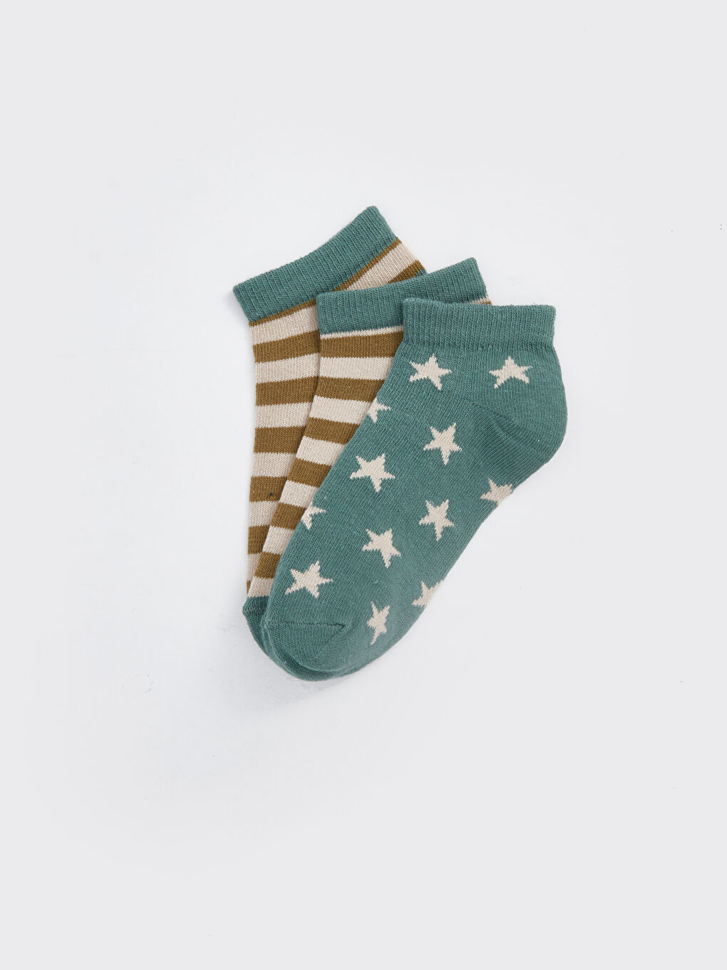 Striped Boys' Trainer Socks 3-pack-1