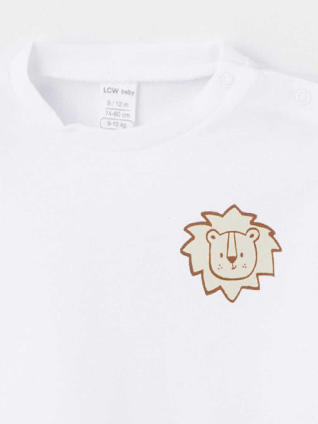 Beyaz Bisiklet Yaka Baskılı Erkek Bebek Tişört ve Şort 2'li Takım-5