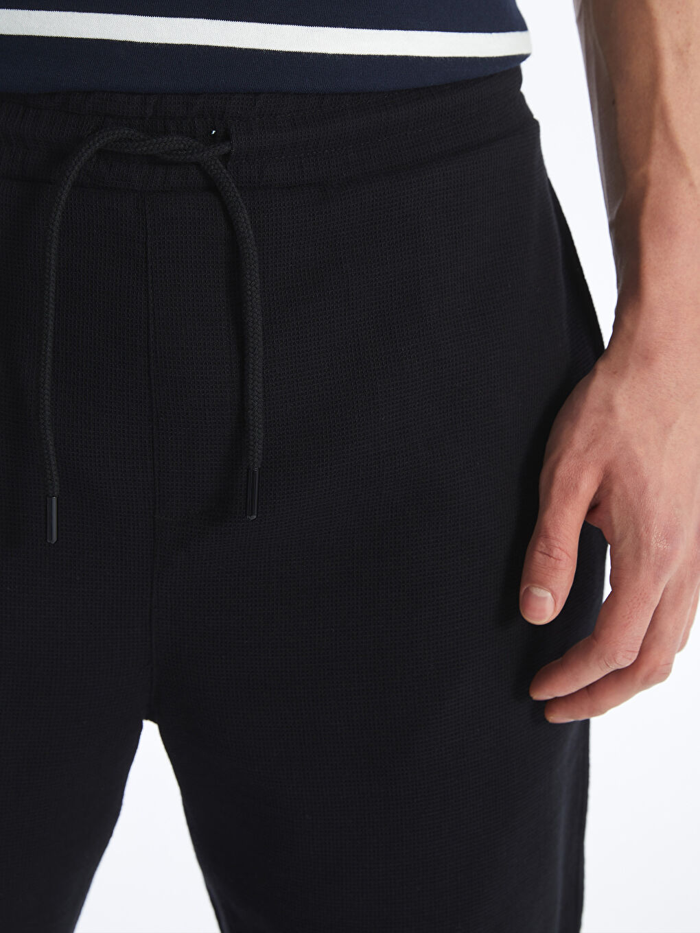 Siyah Standart Kalıp Erkek Şort-2