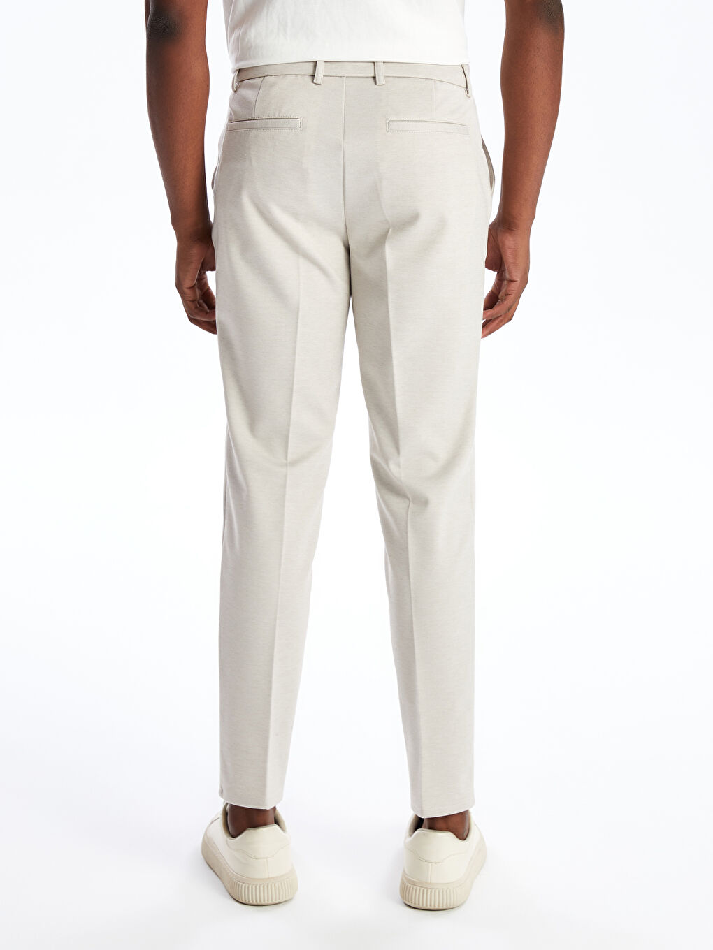 Bej Standart Kalıp Erkek Pantolon-3