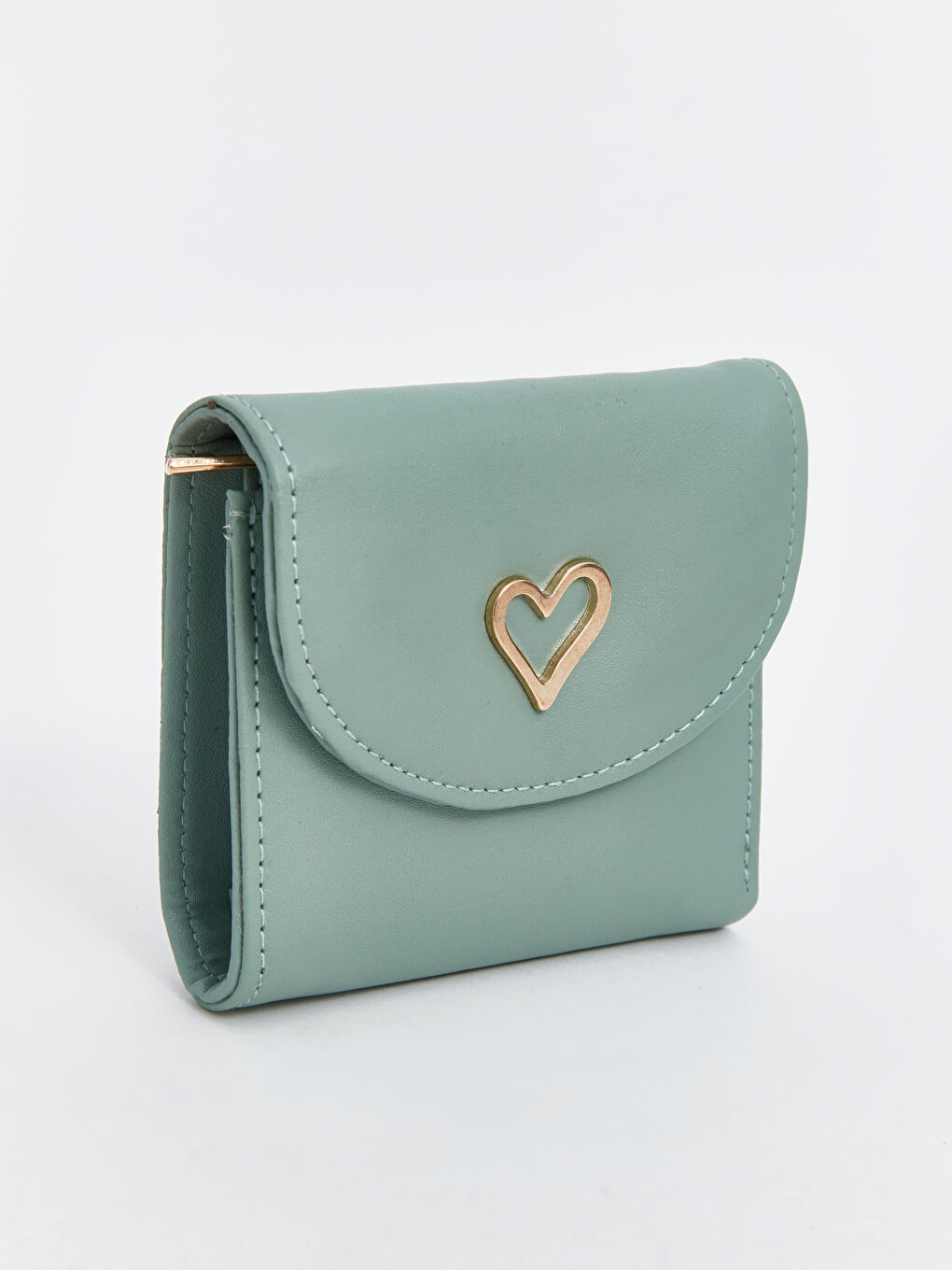 Yeşil Çıtçıt Kapamalı Kadın Cüzdan-1