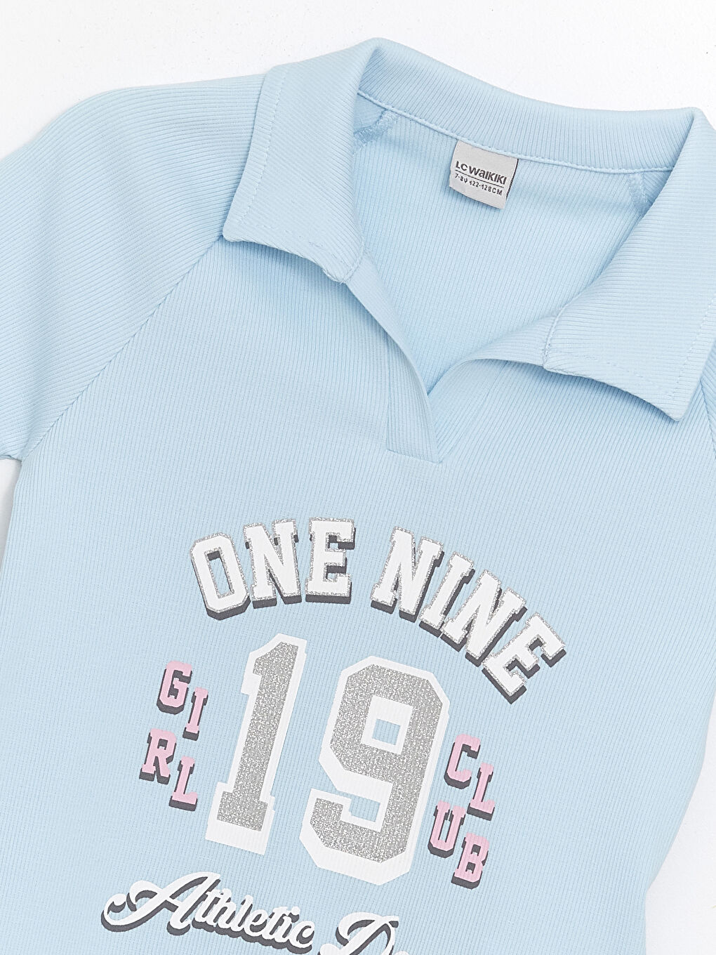 Polo Neck Printed Short Sleeve Girl's T-Shirt -S4KI04Z4-QXE