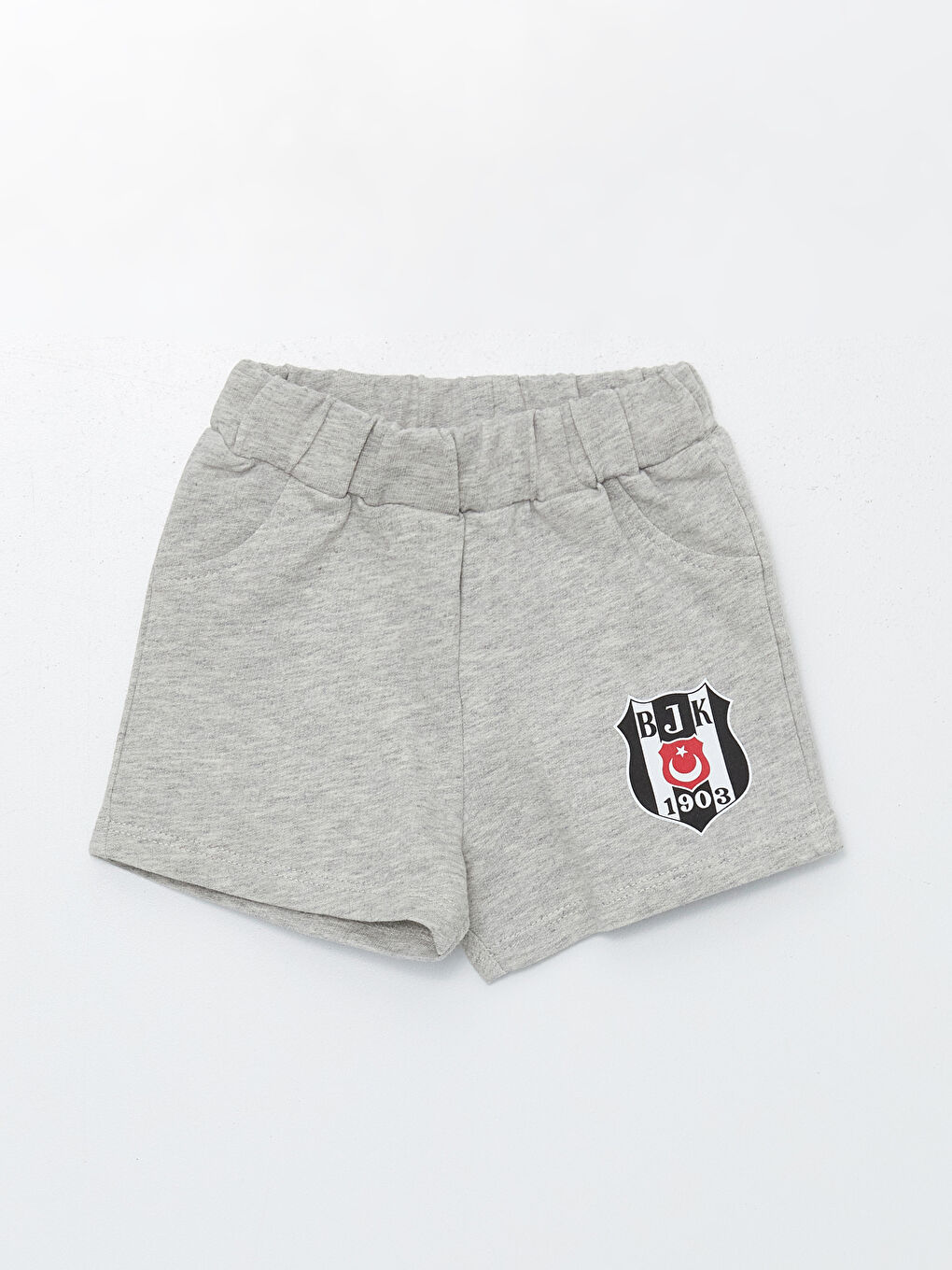 Siyah Bisiklet Yaka Beşiktaş Baskılı Erkek Bebek Tişört Ve Şort 2'li Takım-3