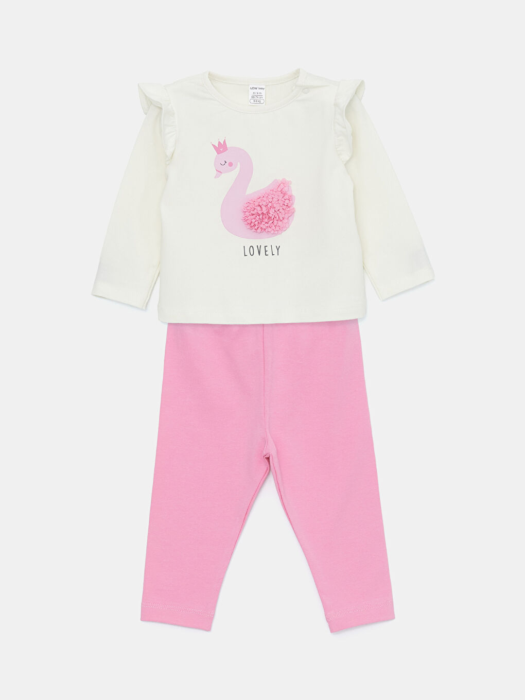 Crew Neck Printed Baby Girl Blouse and Leggings 2 Pack -S4KI60Z1-FDL