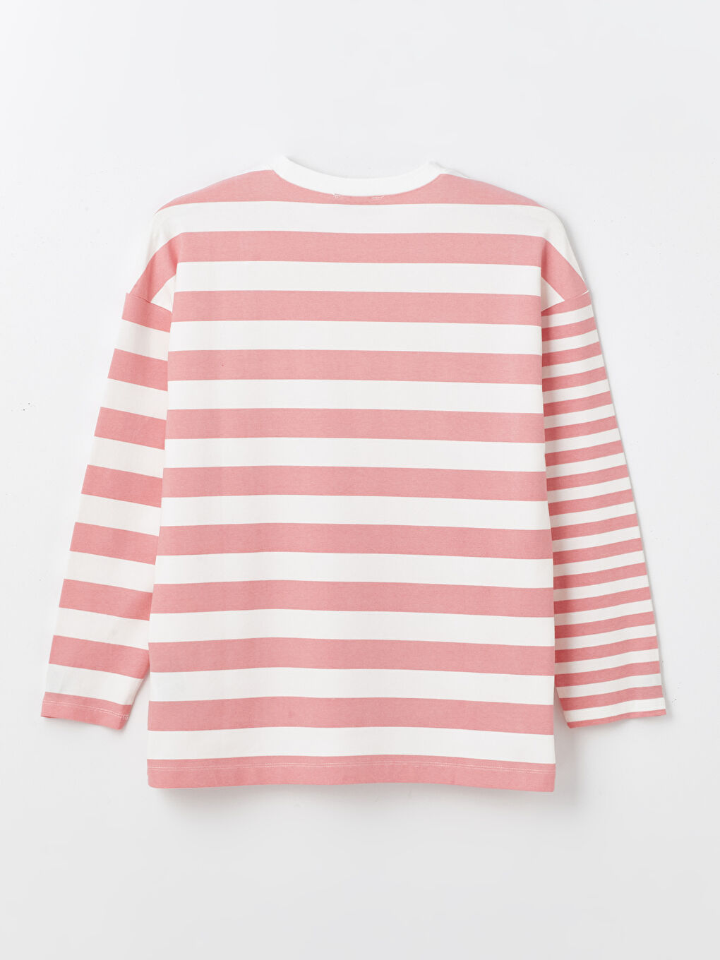 Crew Neck Striped Women's Sweatshirt Tunic -S4KI67Z8-LHK