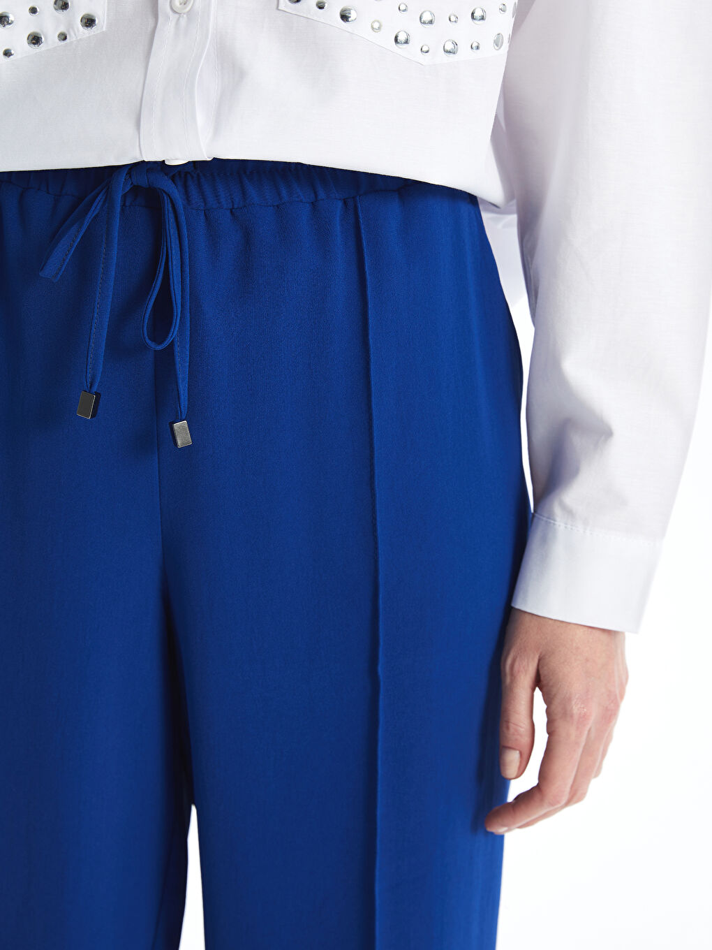 Elastic Waist Comfortable Fit Women's Trousers -S4KI81Z8-HRS