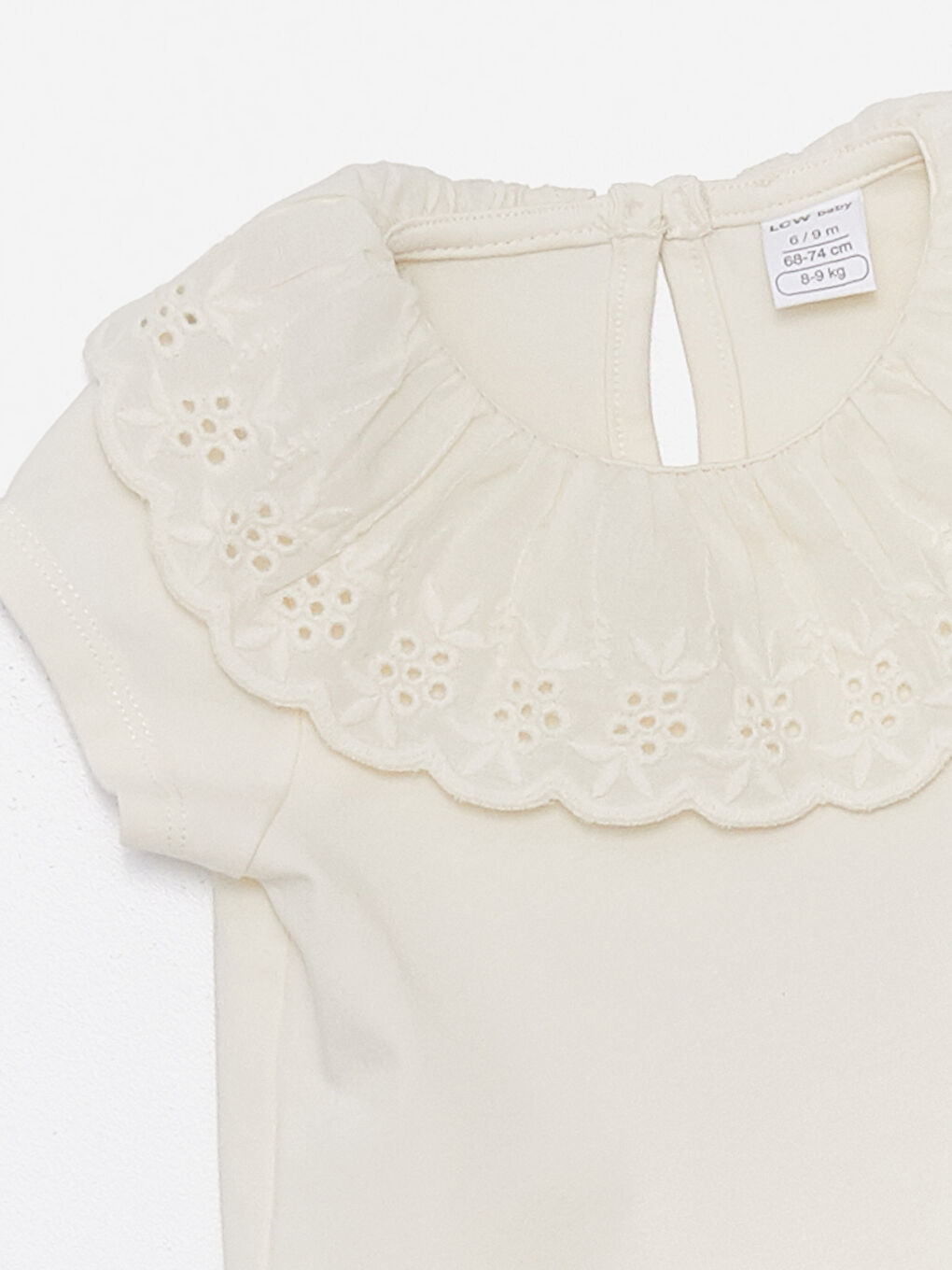 Peter Pan Collar Short Sleeve Baby Girls' T-Shirt-2