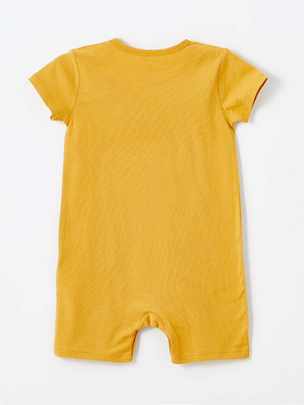 Sarı Bisiklet Yaka Kısa Kollu Baskılı Erkek Bebek Tulum 2'li-2