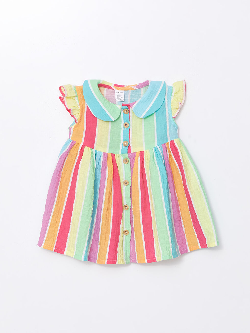 Baby Girl Dress With Baby Collar Short Sleeve -S4KI88Z1-LFD