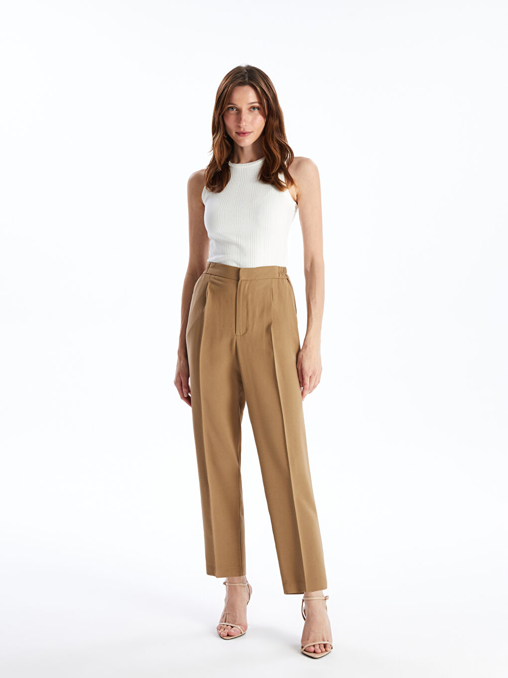 Carrot Cut Women Pants With Elastic Waist -S4KI92Z8-HDQ