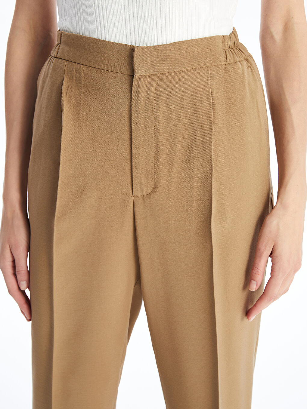 Carrot Cut Women Pants With Elastic Waist -S4KI92Z8-HDQ
