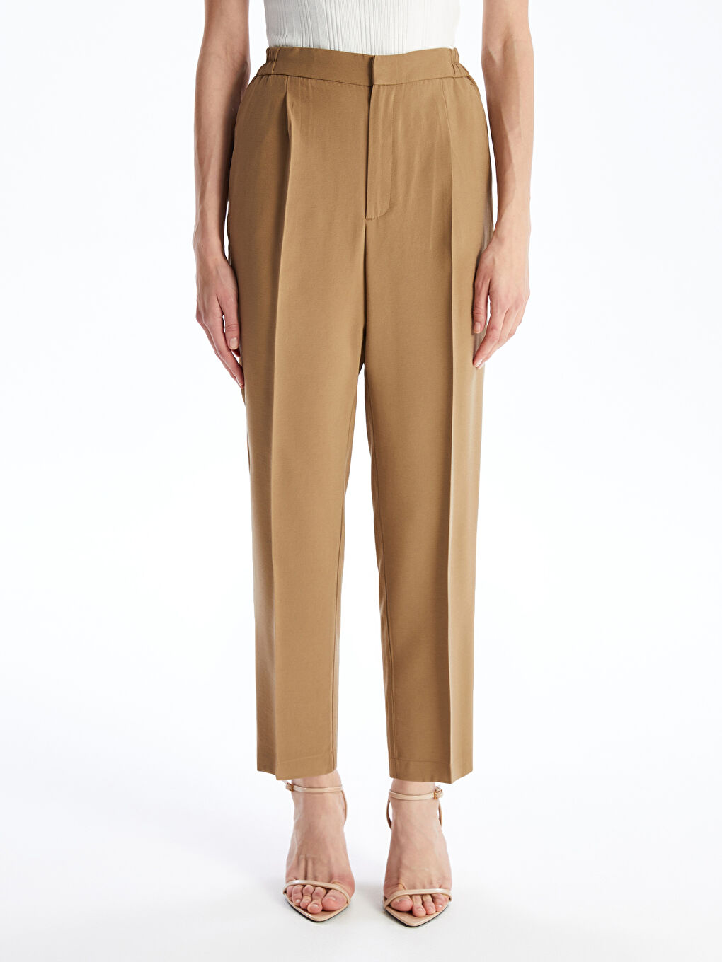 Carrot Cut Women Pants With Elastic Waist -S4KI92Z8-HDQ