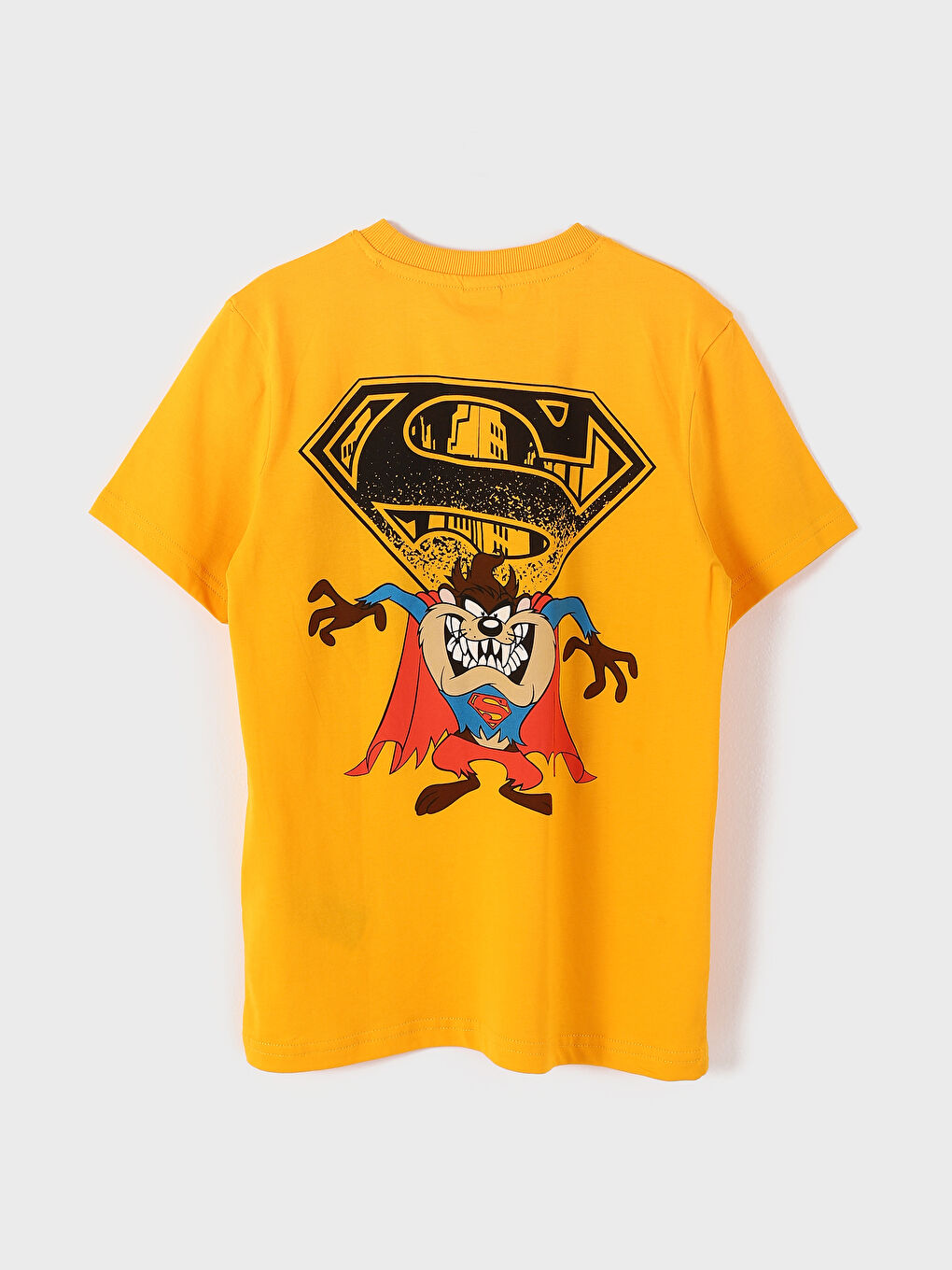 تي شيرت كم قصير مطبوع تسمانيا بياقة دائرية للأولاد-3